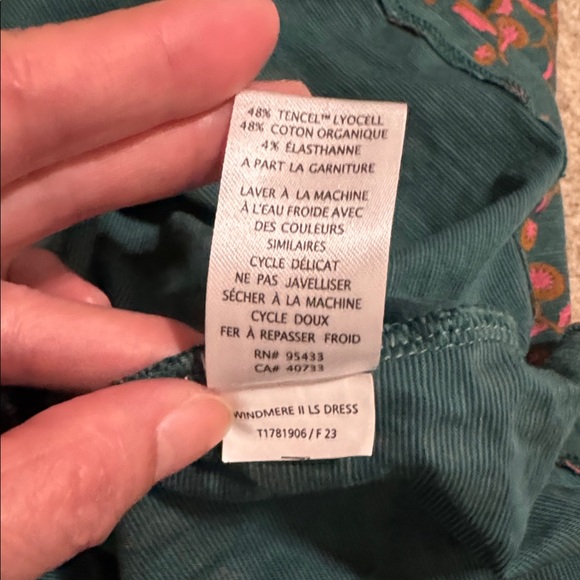 Toad&co Windmere Long Sleeve Samba Jersey Dress Green Jasper Seedpod Print-S - Picture 11 of 11